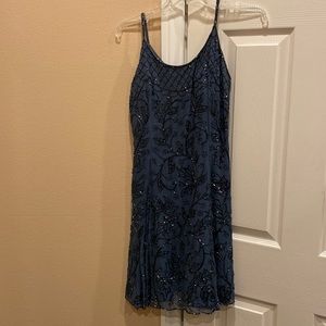 Sean Collection beaded spaghetti strap dress